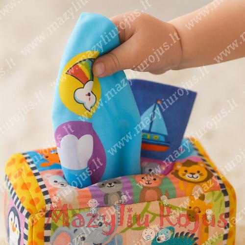 Mažylių lavinamasis žaislas "Pojūčių servetėlės"