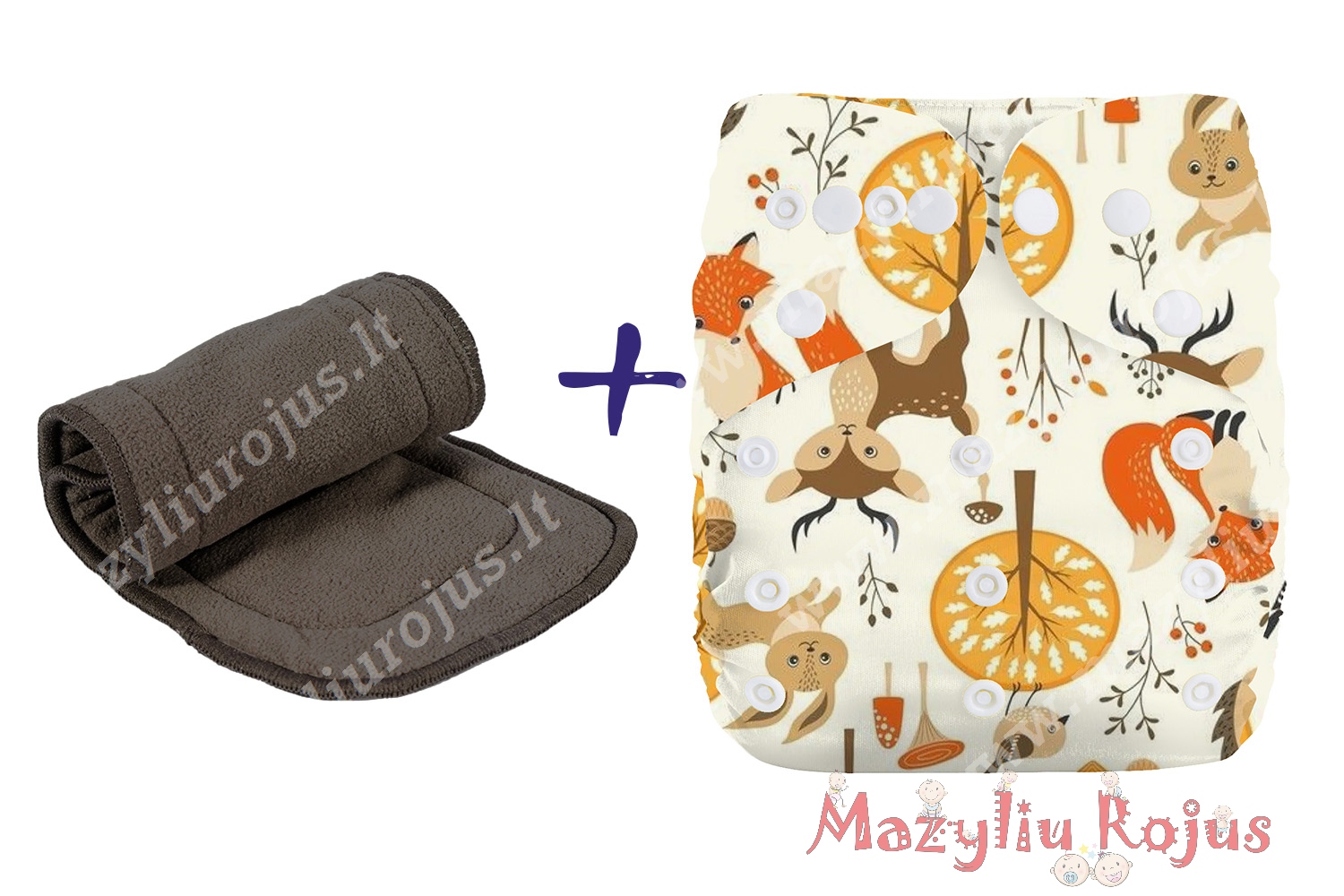 Daugkartinio naudojimo sauskelnė su įklotu "Laimingas ruduo"