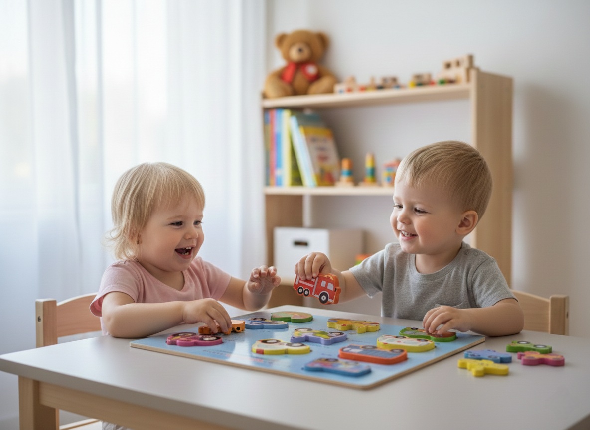 Medinė dėlionė "Transporto priemonės"