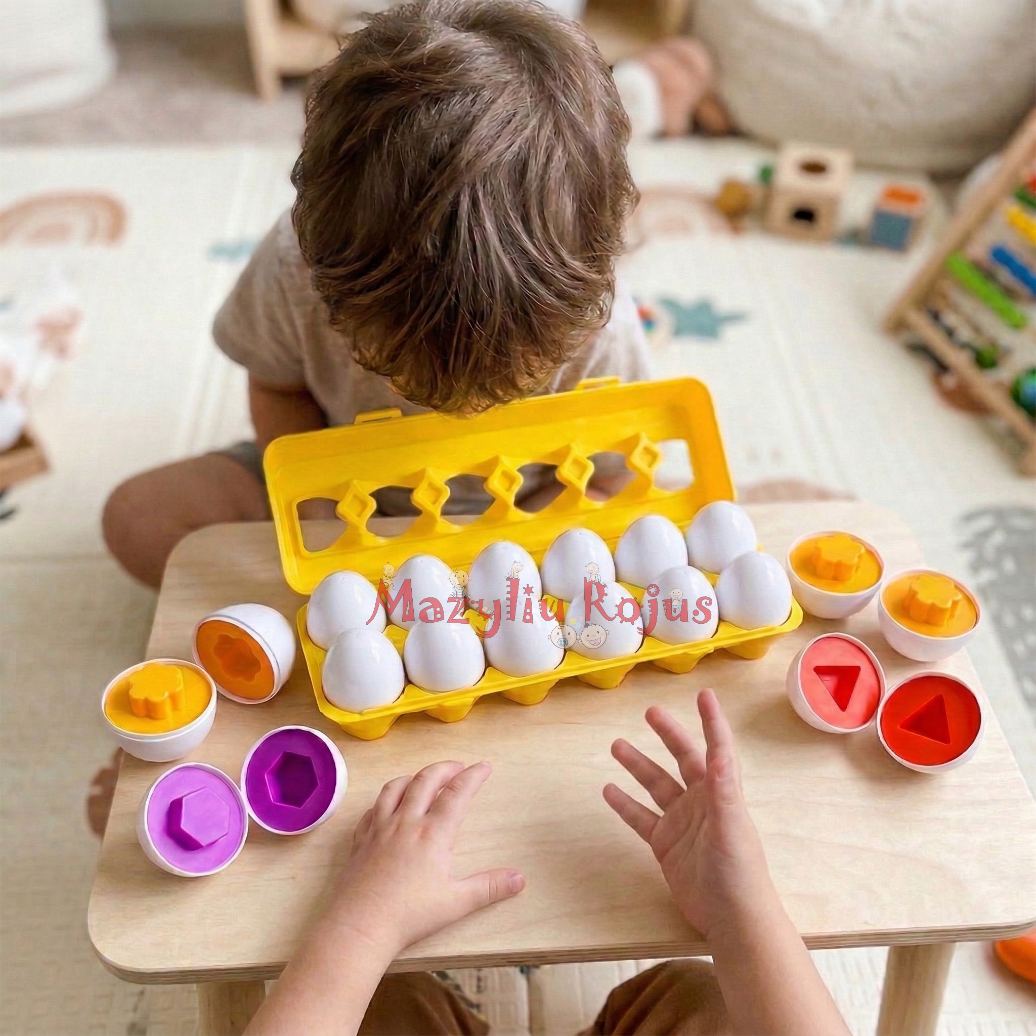 Edukaciniai kiaušiniai "Surask formą"